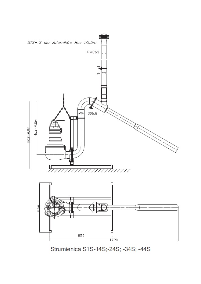 Aeration waterjet S1S-S standing version