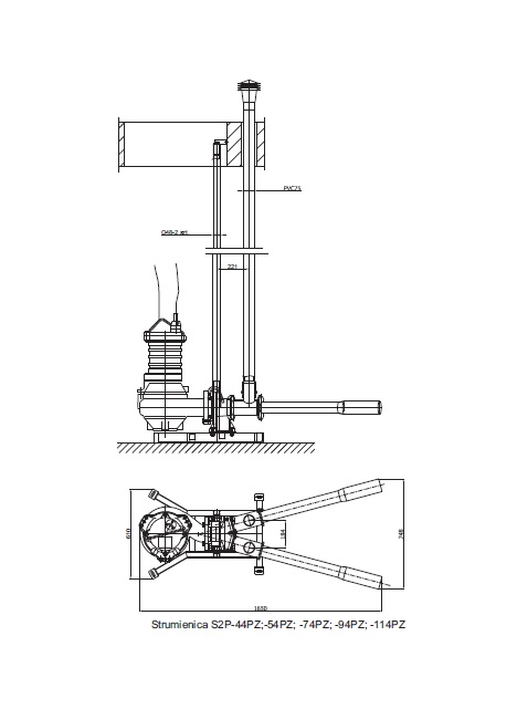 Aeration waterjet double-nozzles straight affixed-suspended